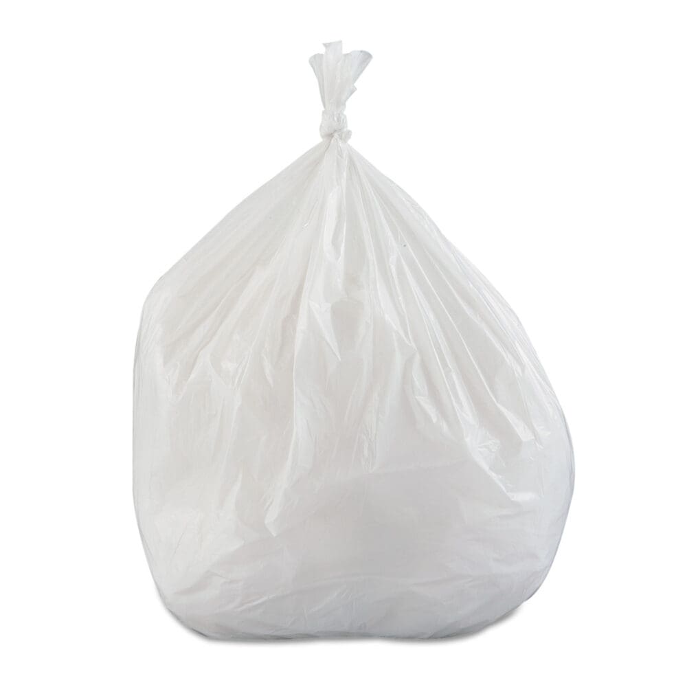 Low-Density Commercial Can Liners, Coreless Interleaved Roll, 30 gal, 0.7 mil, 30" x 36", White, 25 Bags/Roll, 8 Rolls/Carton - Image 3