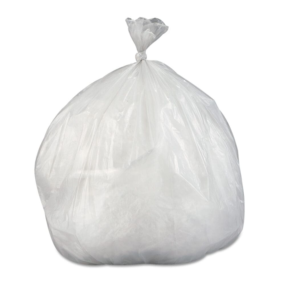 Low-Density Commercial Can Liners, Coreless Interleaved Roll, 30 gal, 0.58 mil, 30" x 36", Clear, 25 Bags/Roll, 10 Rolls/CT - Image 3