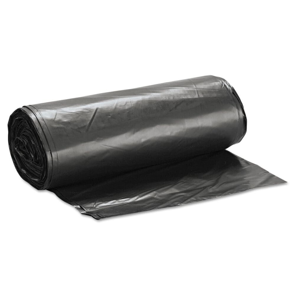 Low-Density Commercial Can Liners, Coreless Interleaved Roll, 60 gal, 1.4 mil, 38" x 58", Black, 20 Bags/Roll, 5 Rolls/Carton - Image 2