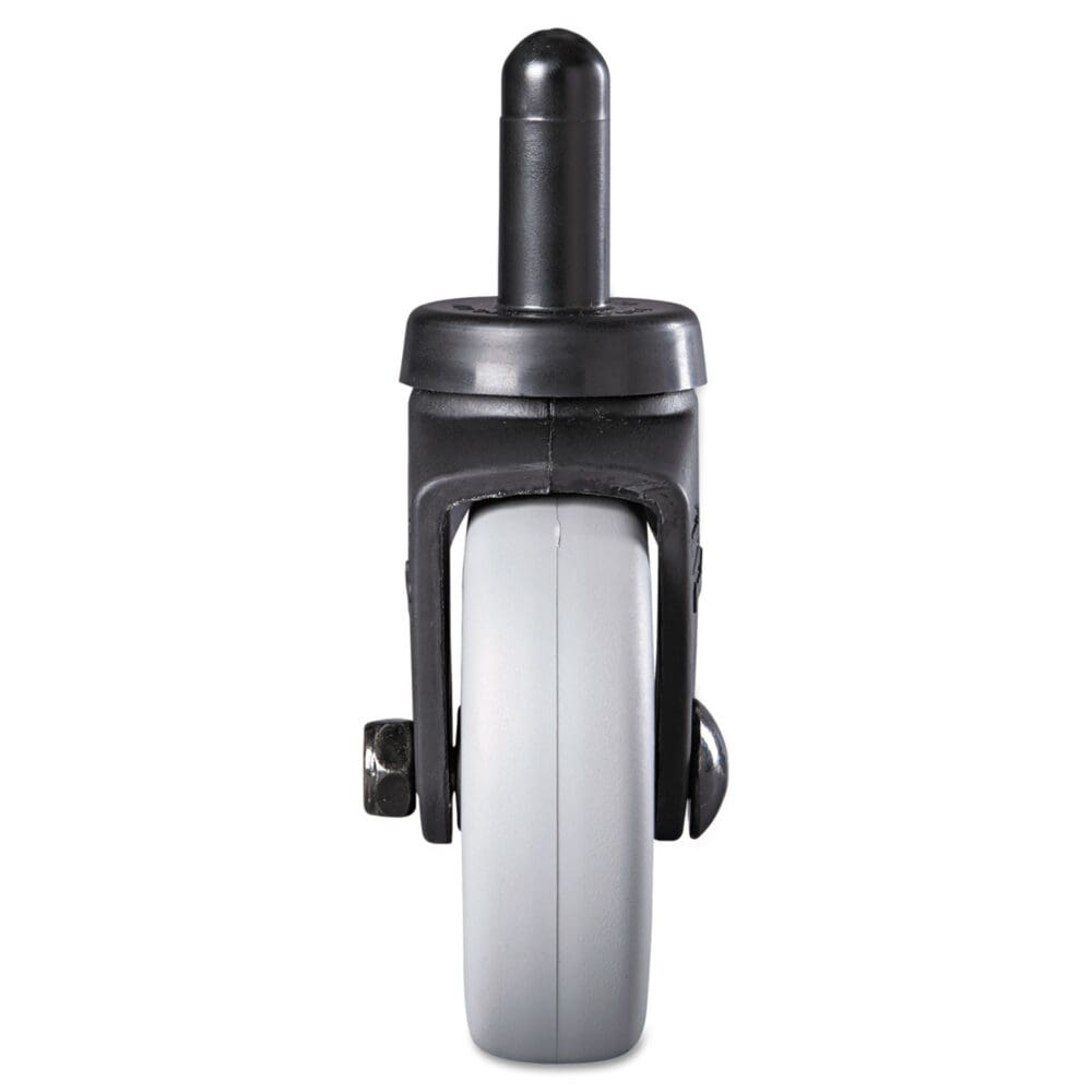 Replacement Bayonet-Stem Swivel Casters, Grip Ring Stem, 3" Soft Rubber Wheel, Black - Image 2