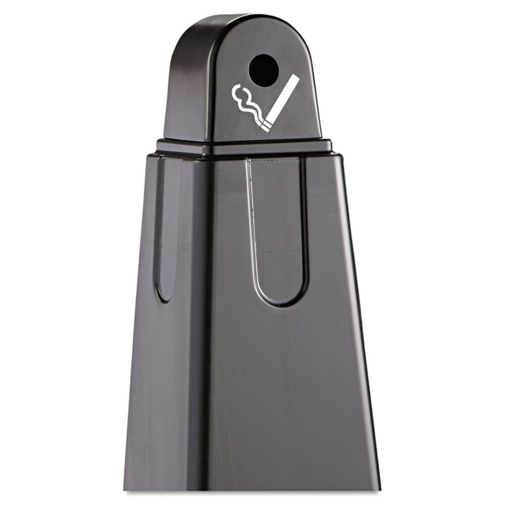 GroundsKeeper Cigarette Waste Collector, Pyramid, 1 gal, 12.25 x 39.75,  Black - Image 2