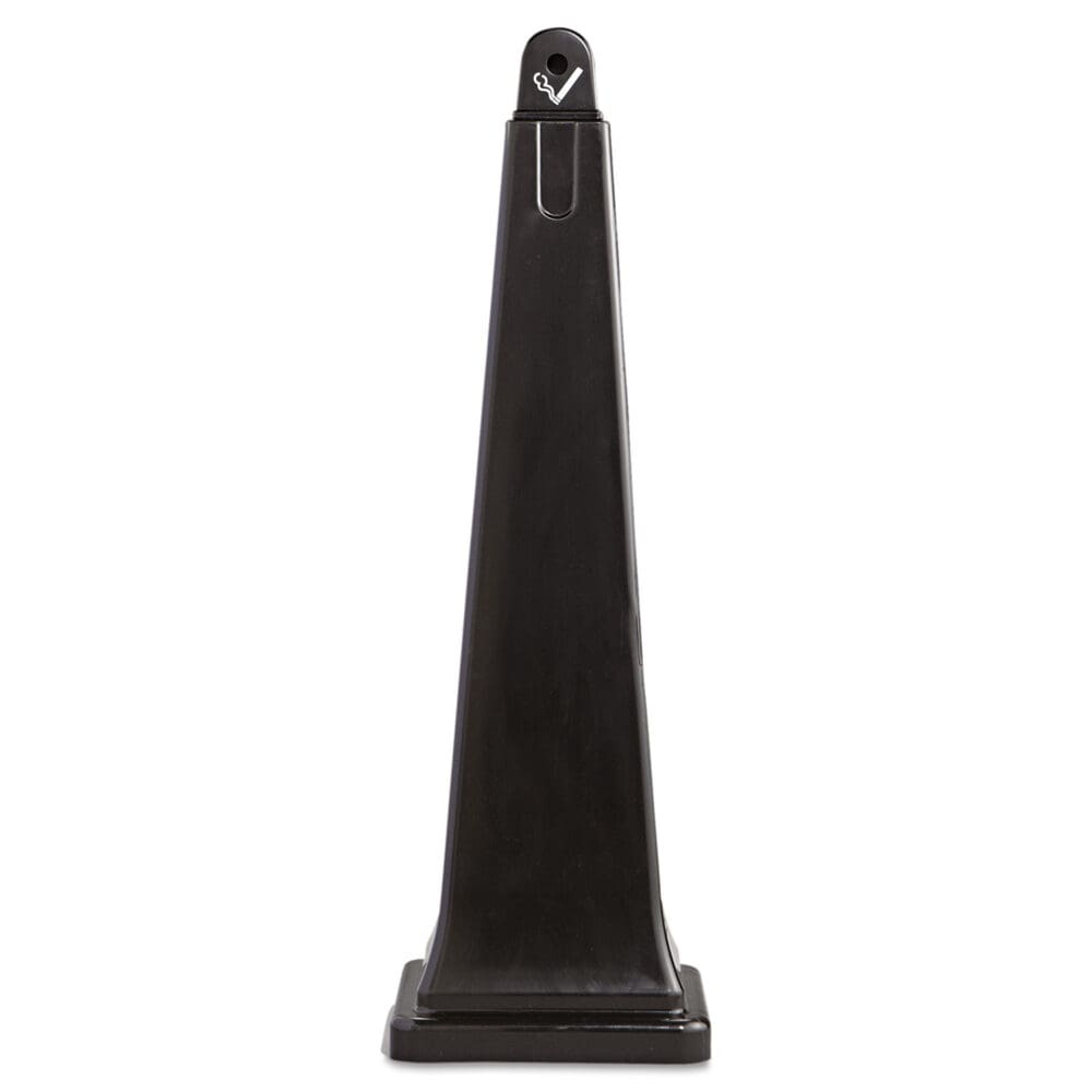 GroundsKeeper Cigarette Waste Collector, Pyramid, 1 gal, 12.25 x 39.75,  Black - Image 3