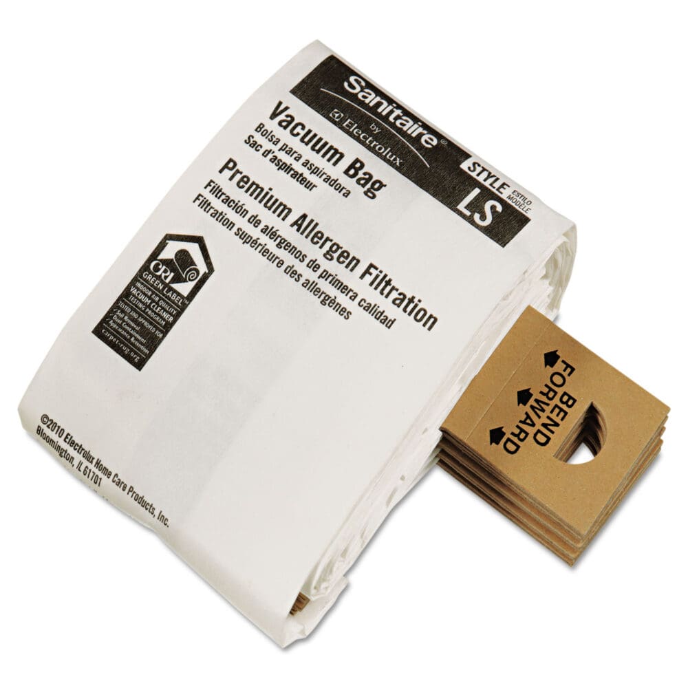 Commercial Upright Vacuum Cleaner Replacement Bags, Style LS, 5/Pack, 10 Packs/Carton - Image 2