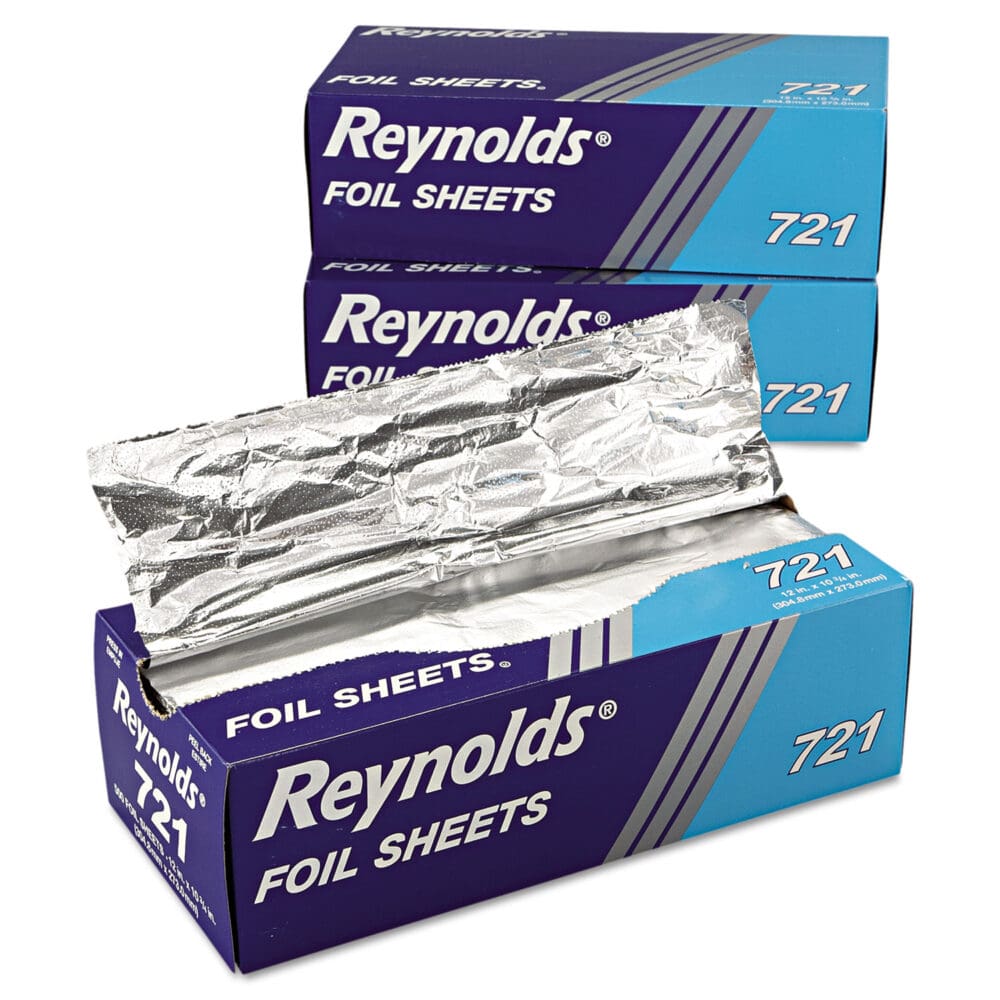 Interfolded Aluminum Foil Sheets, 12 x 10.75, Silver, 500/Box, 6 Boxes/Carton - Image 3