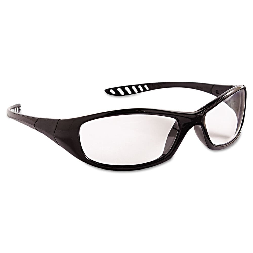 V40 HellRaiser Safety Glasses, Black Frame, Clear Lens - Image 2
