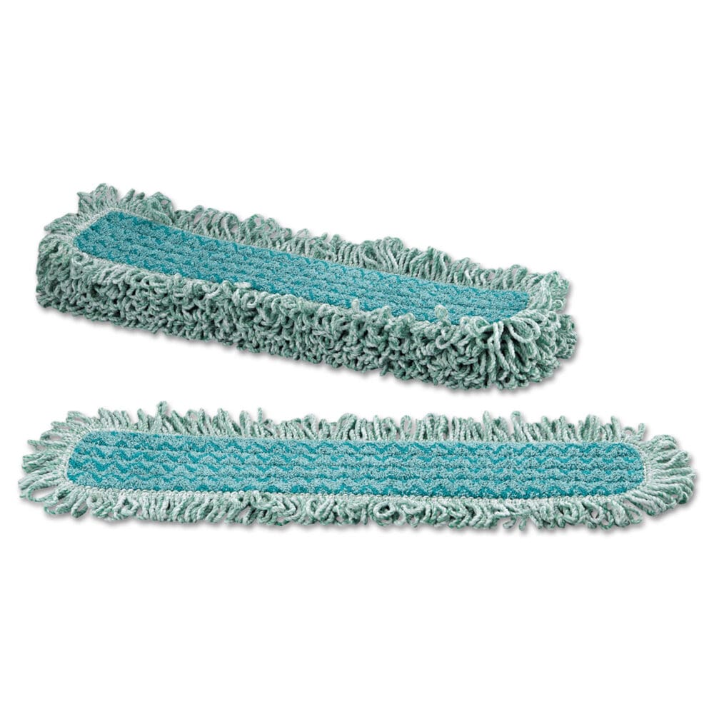 HYGEN Microfiber Fringed Dust Mop Pad, 24w x 9d, Green - Image 2