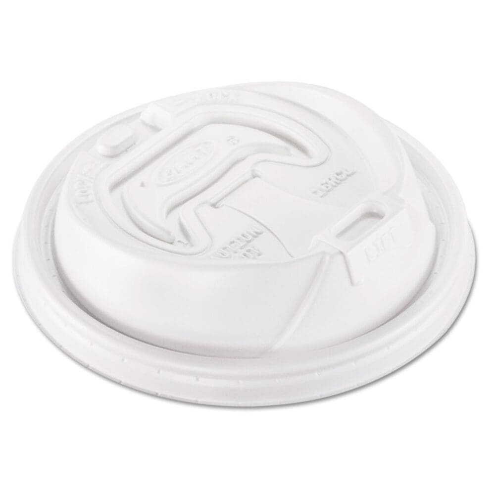 Optima Reclosable Lid, Fits 12 oz to 24 oz Foam Cups, White, 100 Pack, 10 Packs/Carton - Image 5