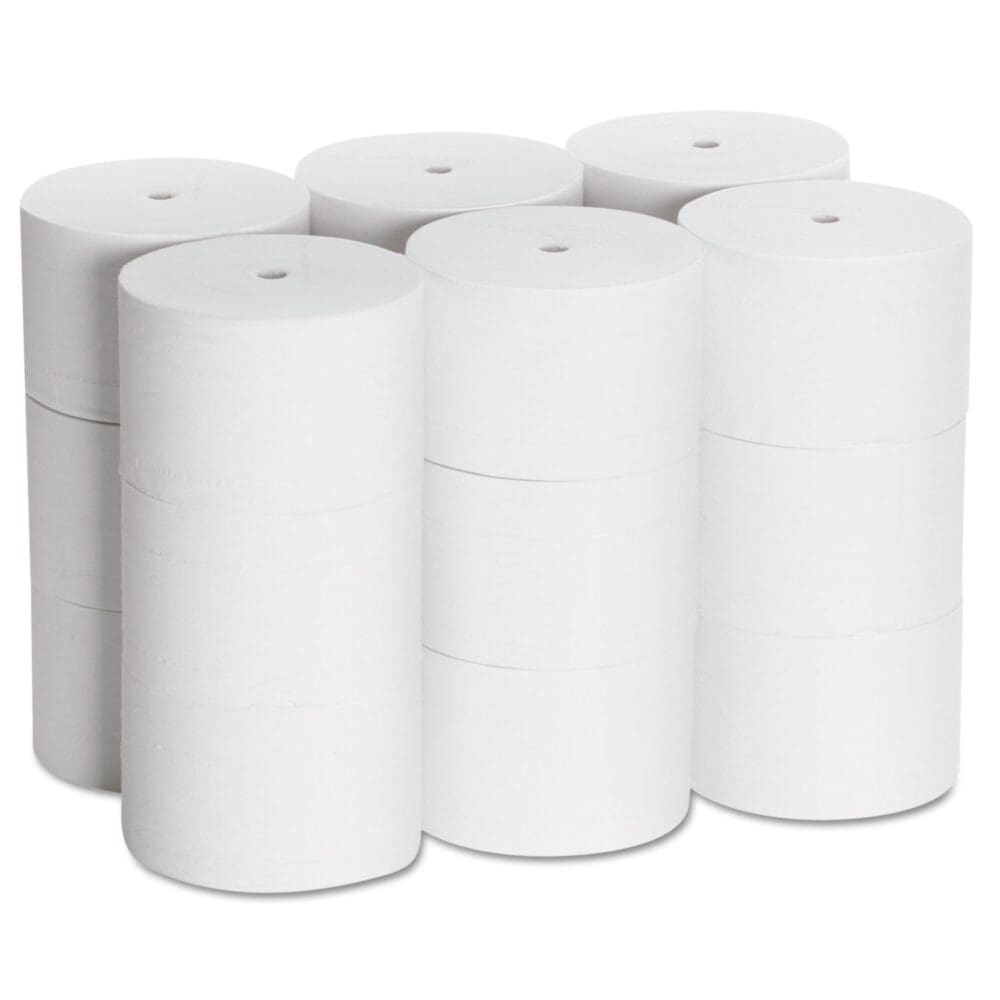 Coreless Bath Tissue, Septic Safe, 2-Ply, White, 1,500 Sheets/Roll, 18 Rolls/Carton - Image 3