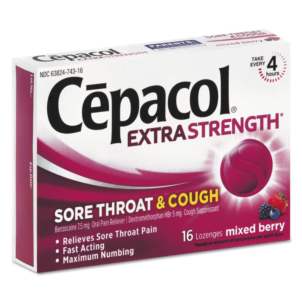 Sore Throat and Cough Lozenges, Mixed Berry, 16 Lozenges - Image 3