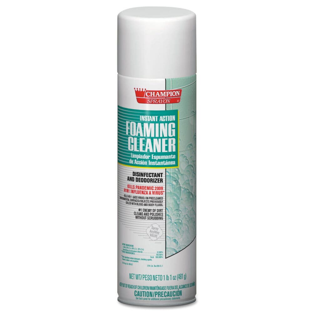 Instant Action Foaming Cleaner/Disinfectant, 17 oz, Aerosol Spray, 12/Carton - Image 2