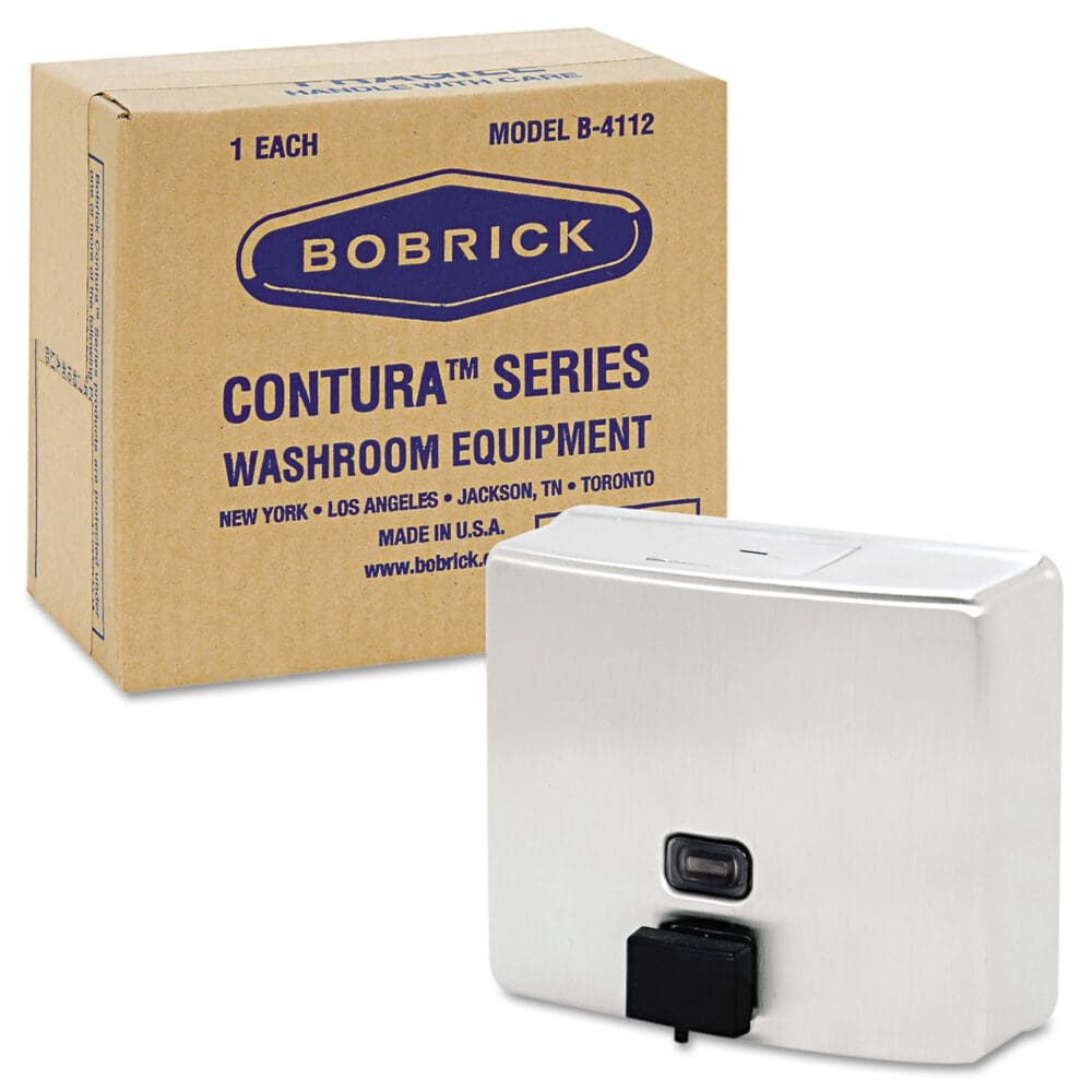 ConturaSeries Surface-Mounted Liquid Soap Dispenser, 40 oz, 7 x 3.31 x 6.13, Stainless Steel Satin - Image 3