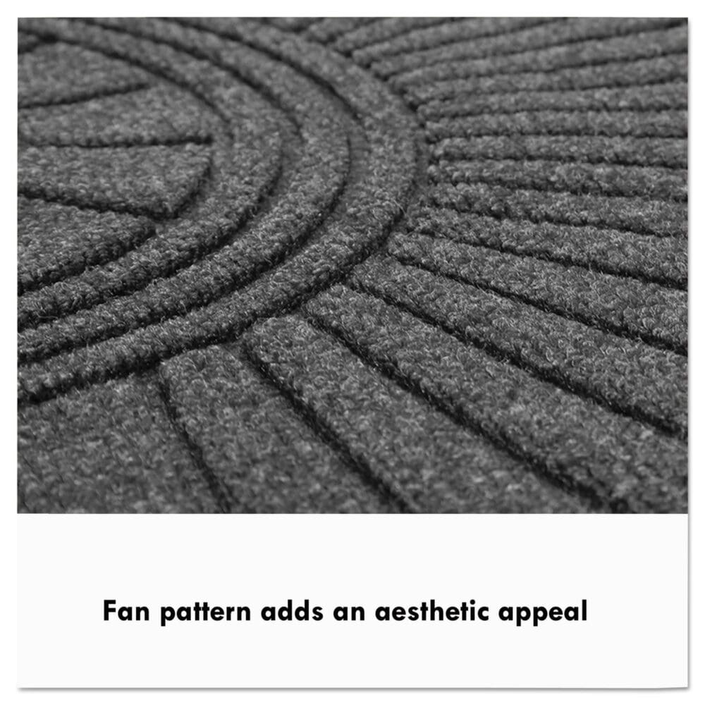 EcoGuard Diamond Floor Mat, Double Fan, 36 x 96, Charcoal - Image 6