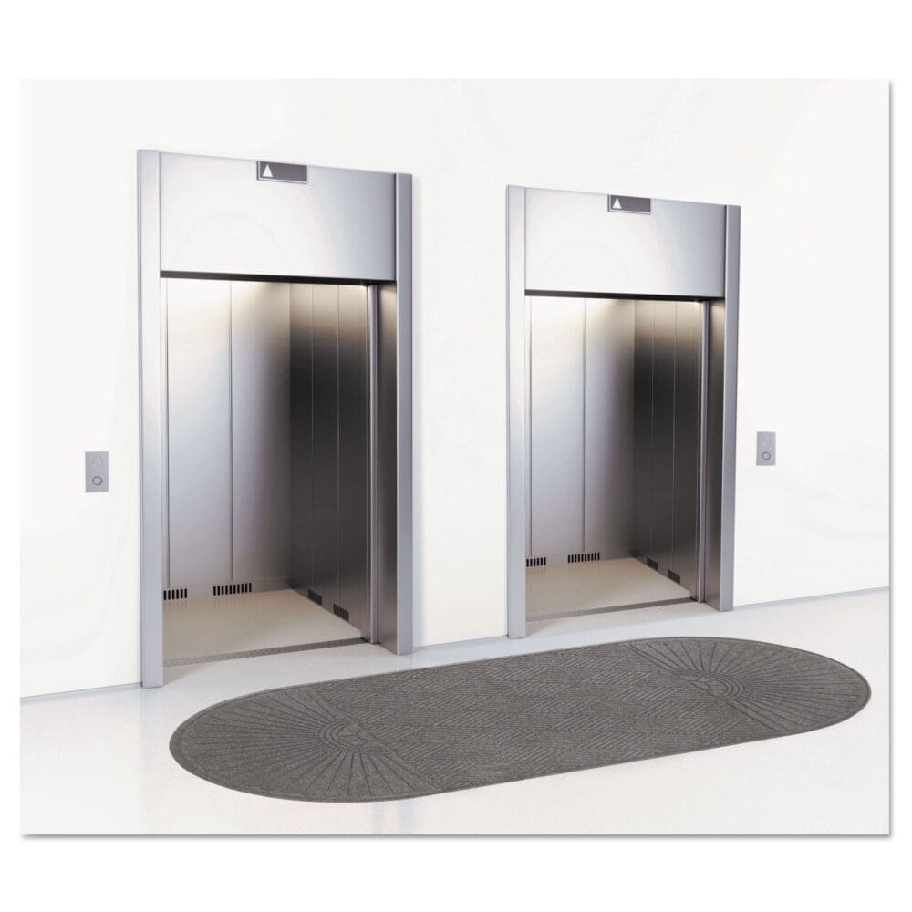 EcoGuard Diamond Floor Mat, Double Fan, 36 x 96, Charcoal - Image 10