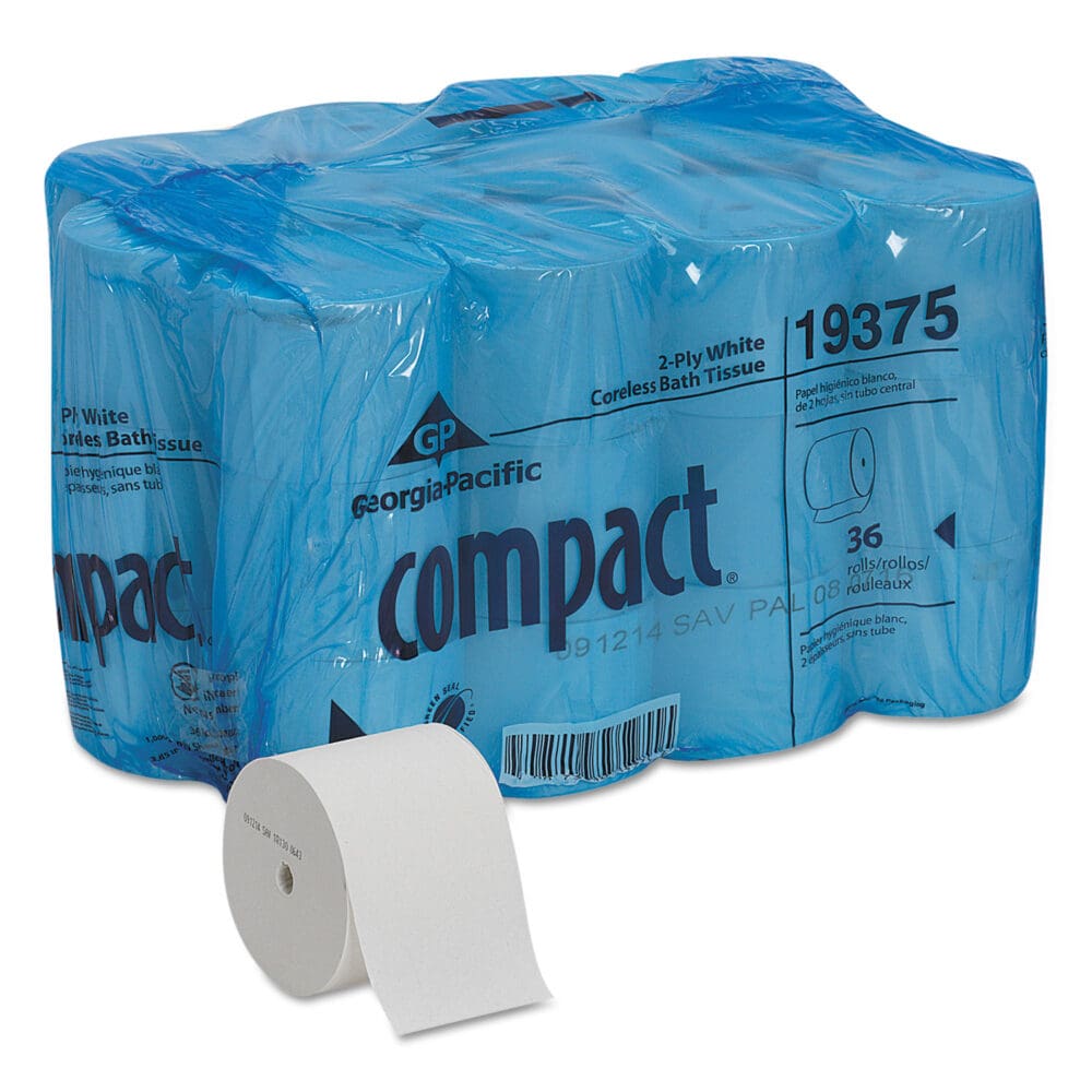 Coreless Bath Tissue, Septic Safe, 2-Ply, White, 1,000 Sheets/Roll, 36 Rolls/Carton - Image 3