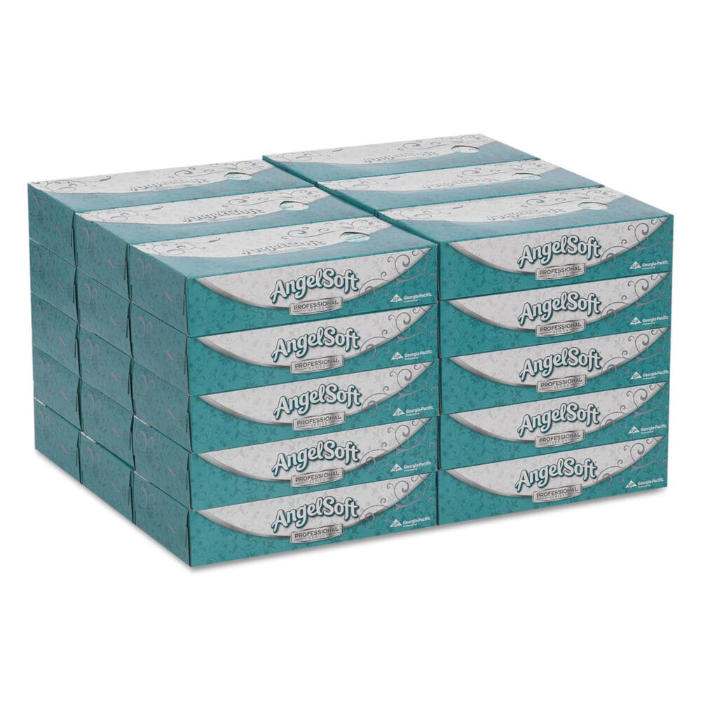 Premium Facial Tissues in Flat Box, 2-Ply, White, 100 Sheets, 30 Boxes/Carton - Image 3
