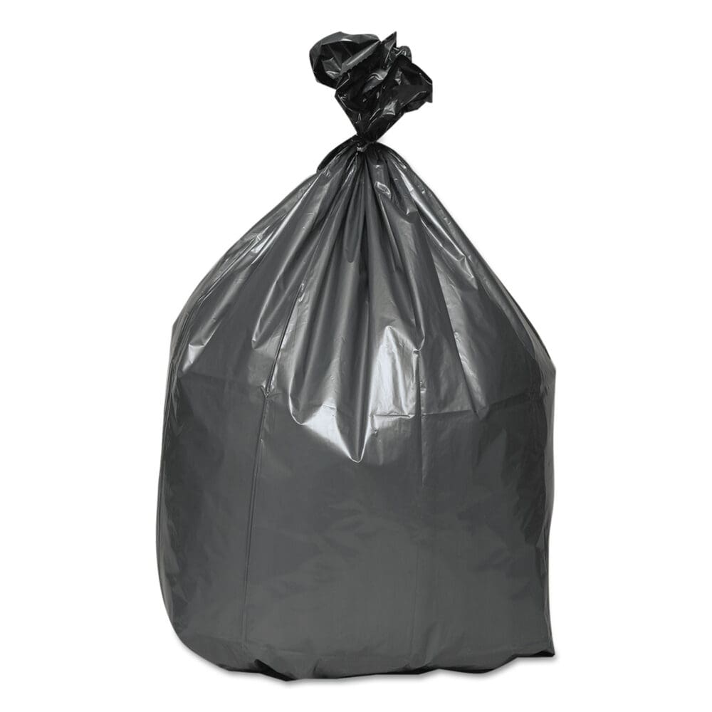 Can Liners, 60 gal, 1.55 mil, 39" x 56", Gray, 10 Bags/Roll, 5 Rolls/Carton - Image 5