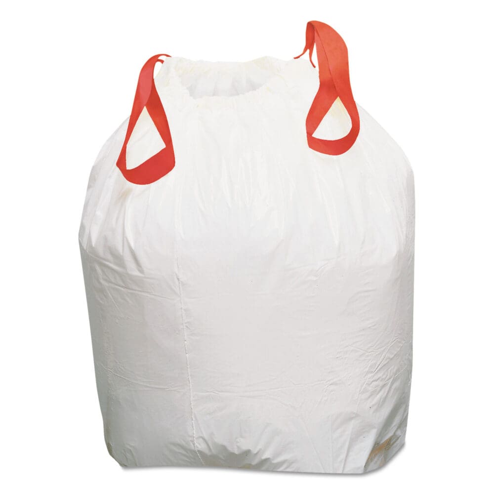 Heavy-Duty Trash Bags, 13 gal, 0.9 mil, 24.5" x 27.38", White, 50 Bags/Roll, 4 Rolls/Box - Image 2