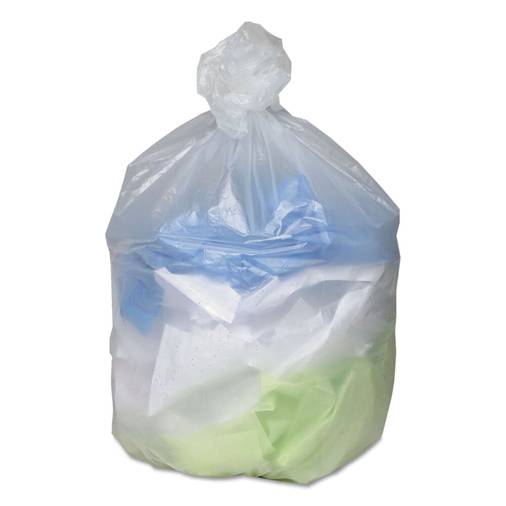Can Liners, 33 gal, 11 mic, 33" x 40", Natural, 25 Bags/Roll, 20 Rolls/Carton - Image 3