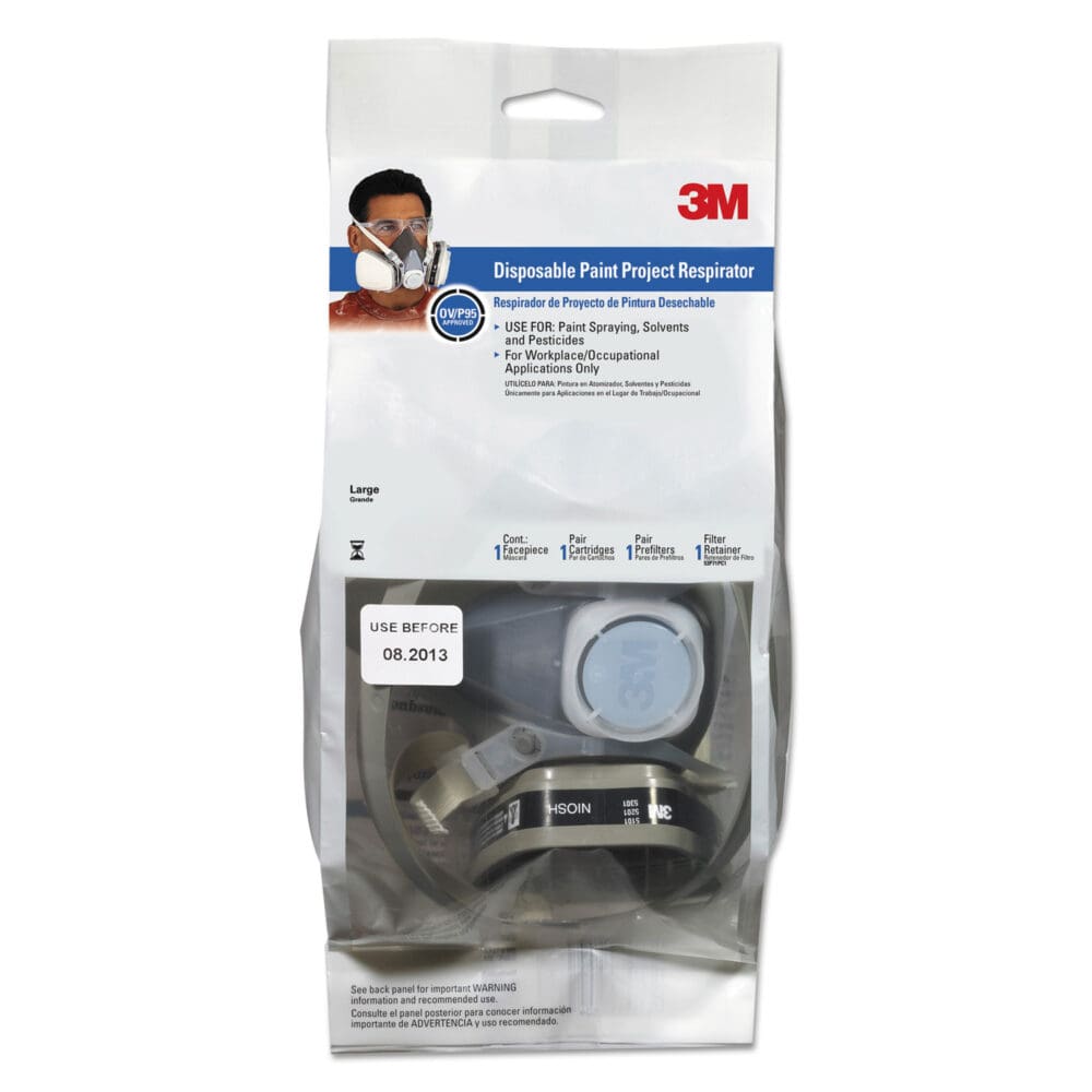 Half Facepiece Disposable Respirator Assembly, Large - Image 4