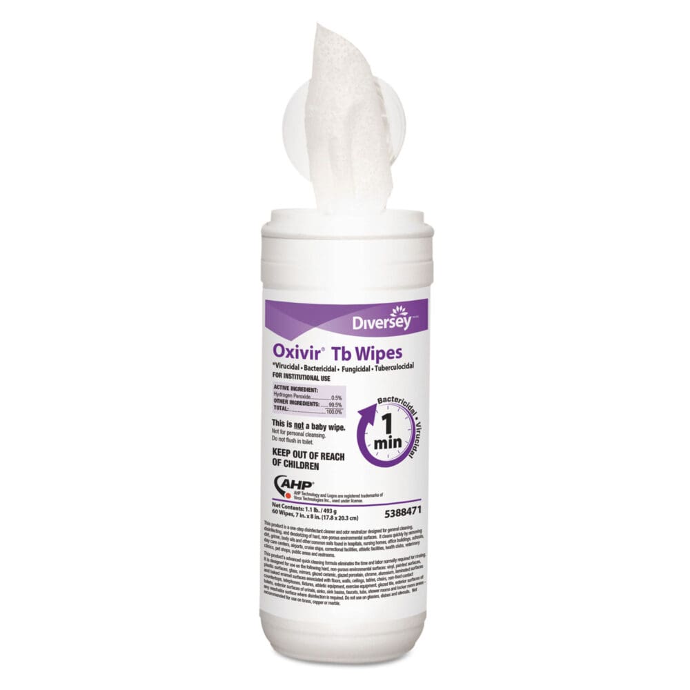 Oxivir TB Disinfectant Wipes, 11 x 12, White, 160/Bucket, 4 Buckets/Carton - Image 2