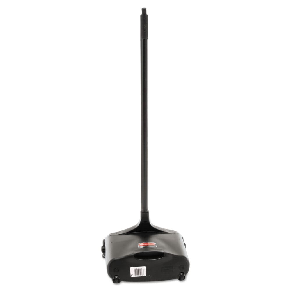 Lobby Pro Upright Dustpan with Wheels, 12.5w x 37h, Polypropylene with Vinyl Coat, Black - Image 2
