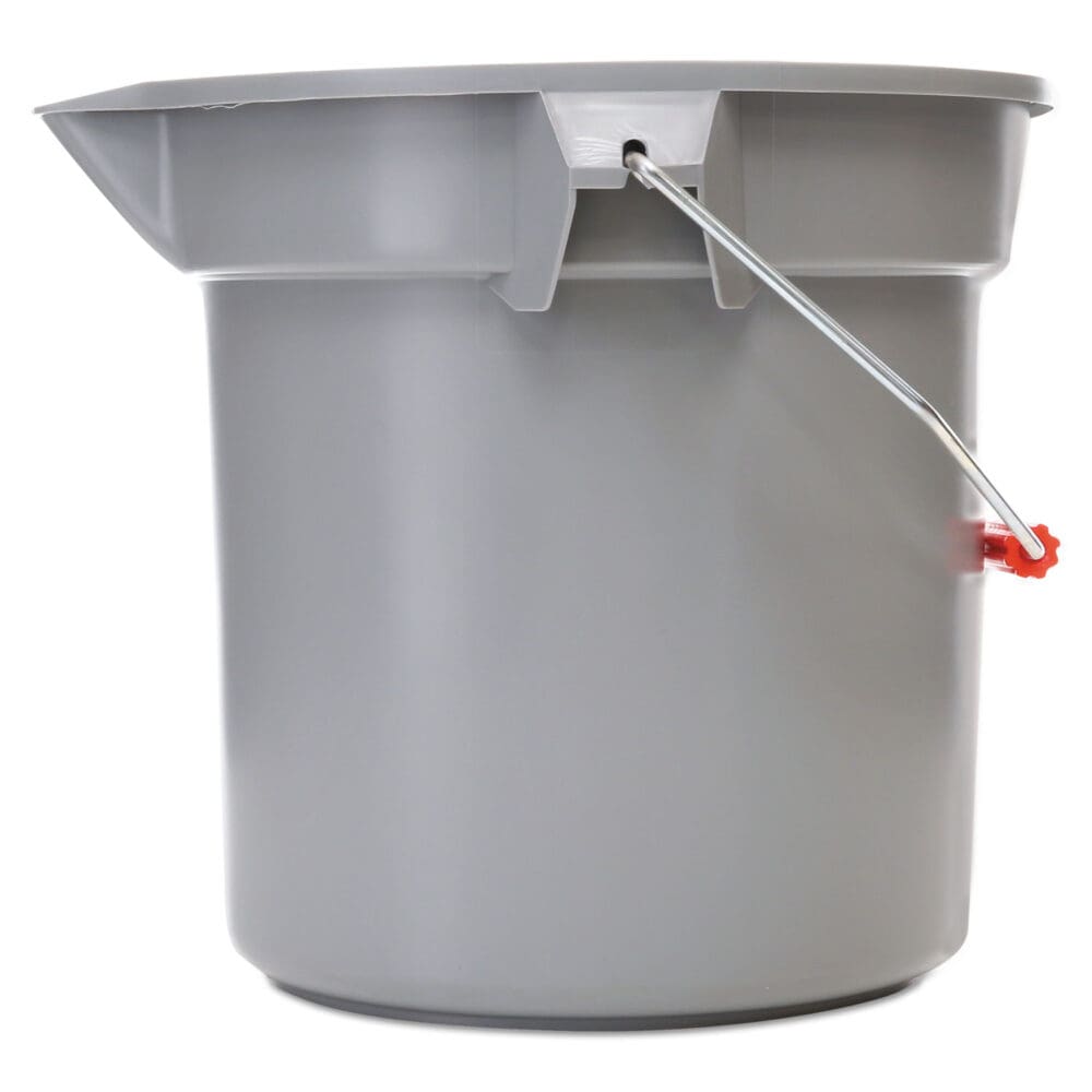 14 Quart Round Utility Bucket, Plastic, Gray, 12" dia - Image 2