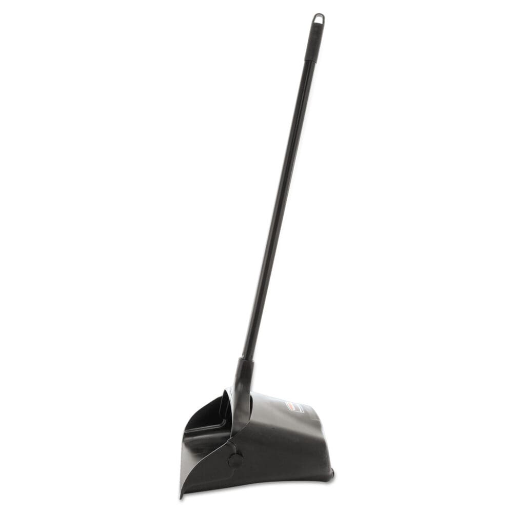 Lobby Pro Upright Dustpan with Wheels, 12.5w x 37h, Polypropylene with Vinyl Coat, Black - Image 6