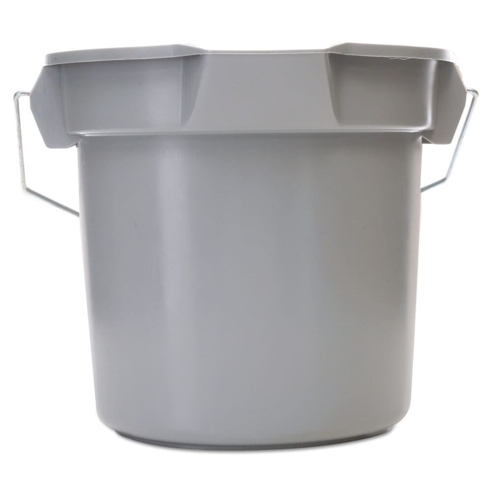 14 Quart Round Utility Bucket, Plastic, Gray, 12" dia - Image 4
