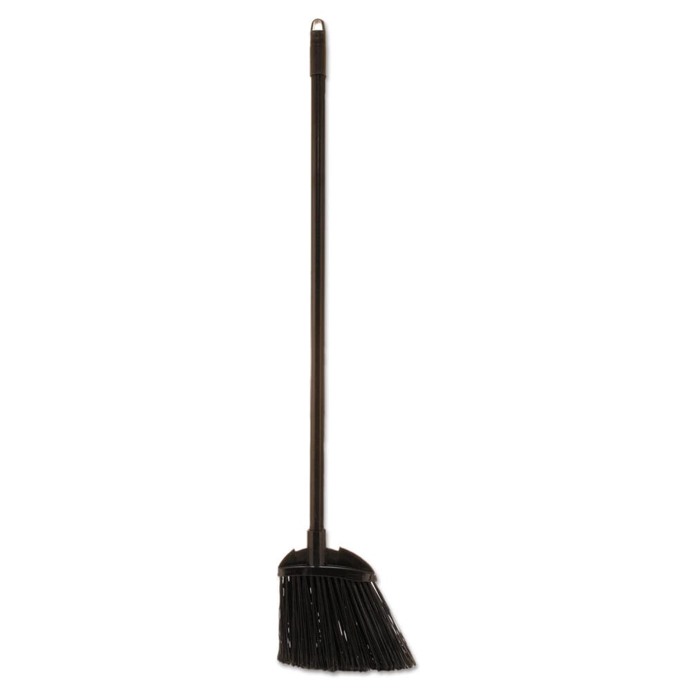 Angled Lobby Broom, Poly Bristles, 35" Handle, Black - Image 3