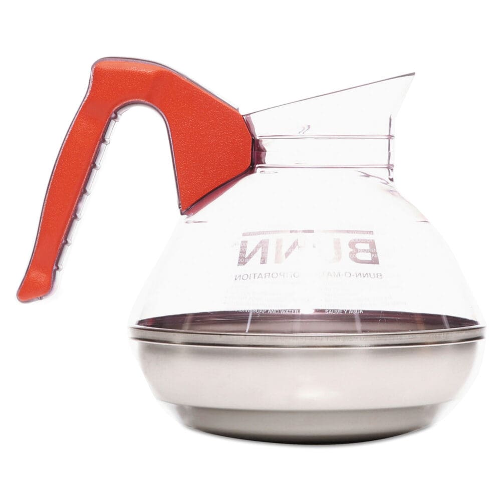 64 oz. Easy Pour Decanter, Orange Handle - Image 2