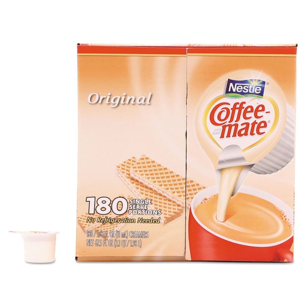 Liquid Coffee Creamer, Original, 0.38 oz Mini Cups, 180/Carton - Image 6