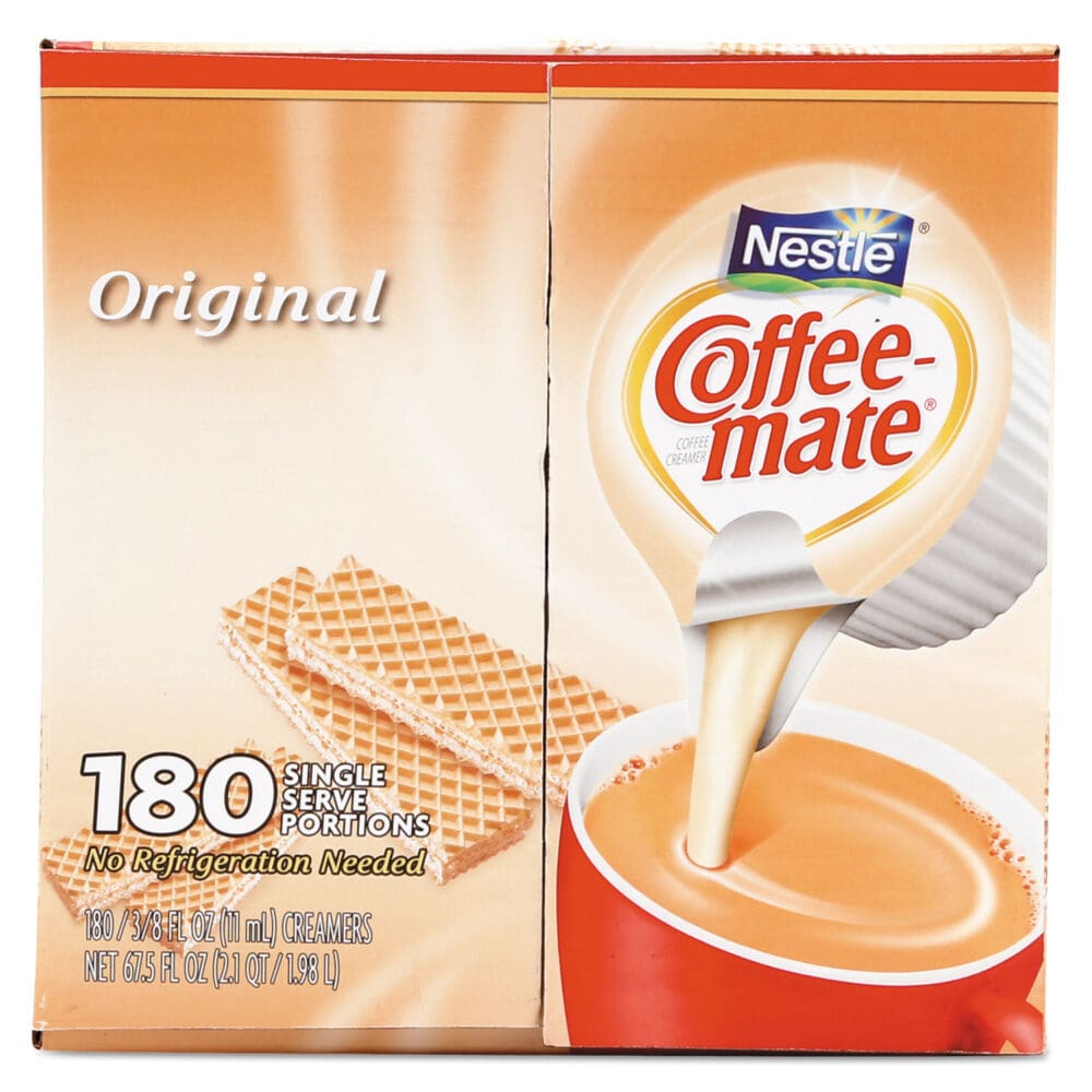 Liquid Coffee Creamer, Original, 0.38 oz Mini Cups, 180/Carton - Image 4