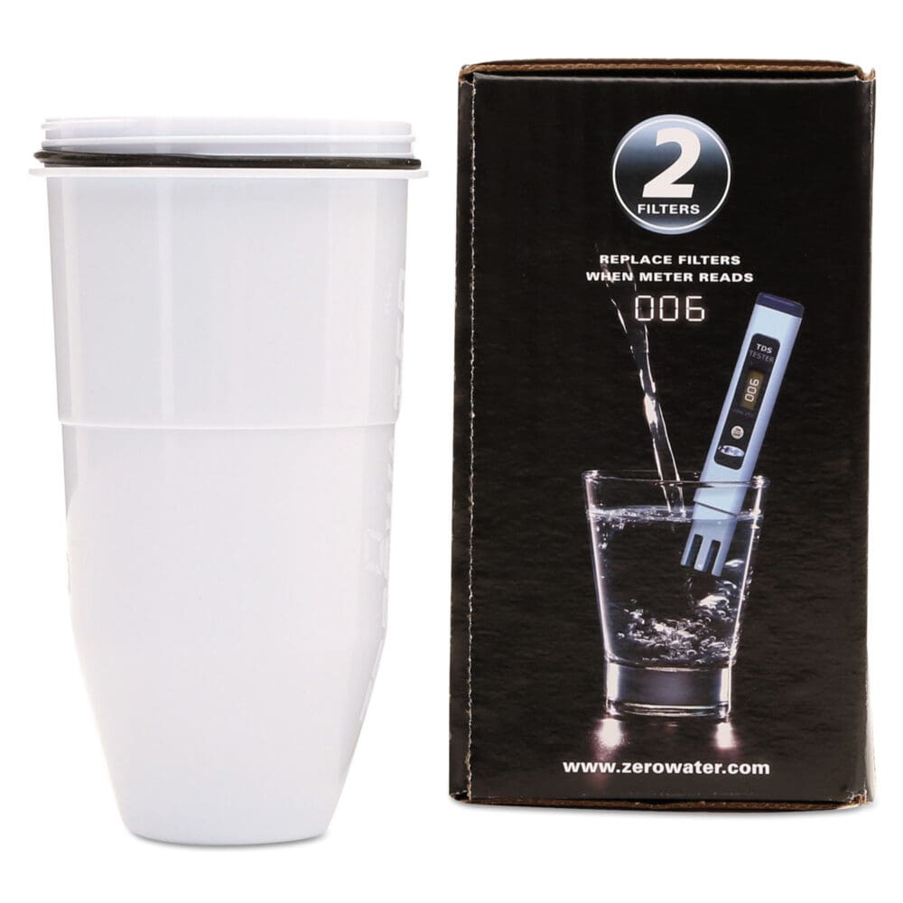 ZeroWater Replacement Filtering Bottle Filter, 4 dia x 7 h, 2/Pack - Image 4
