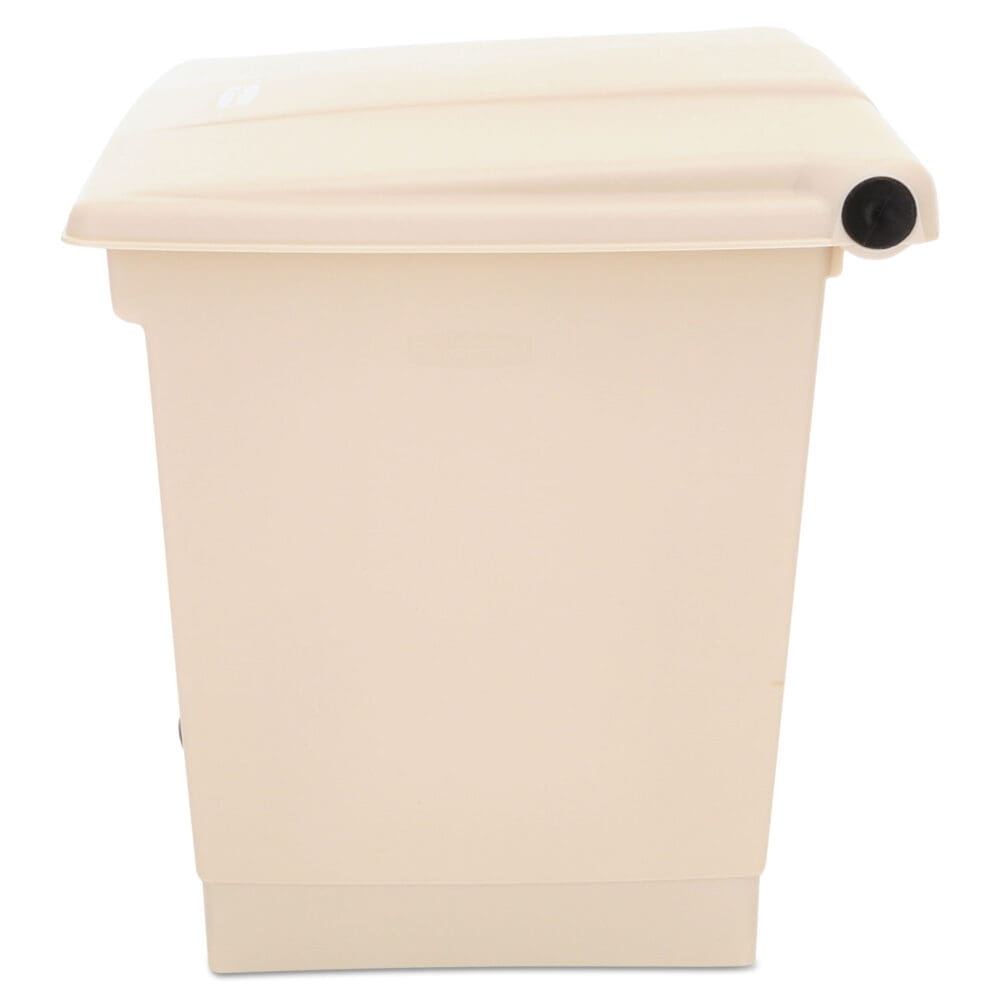 Indoor Utility Step-On Waste Container, 8 gal, Plastic, Beige - Image 7