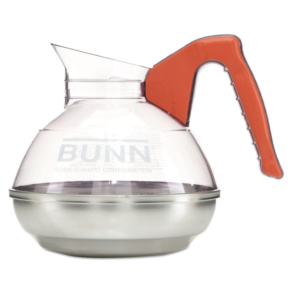 64 oz. Easy Pour Decanter, Orange Handle - Image 3