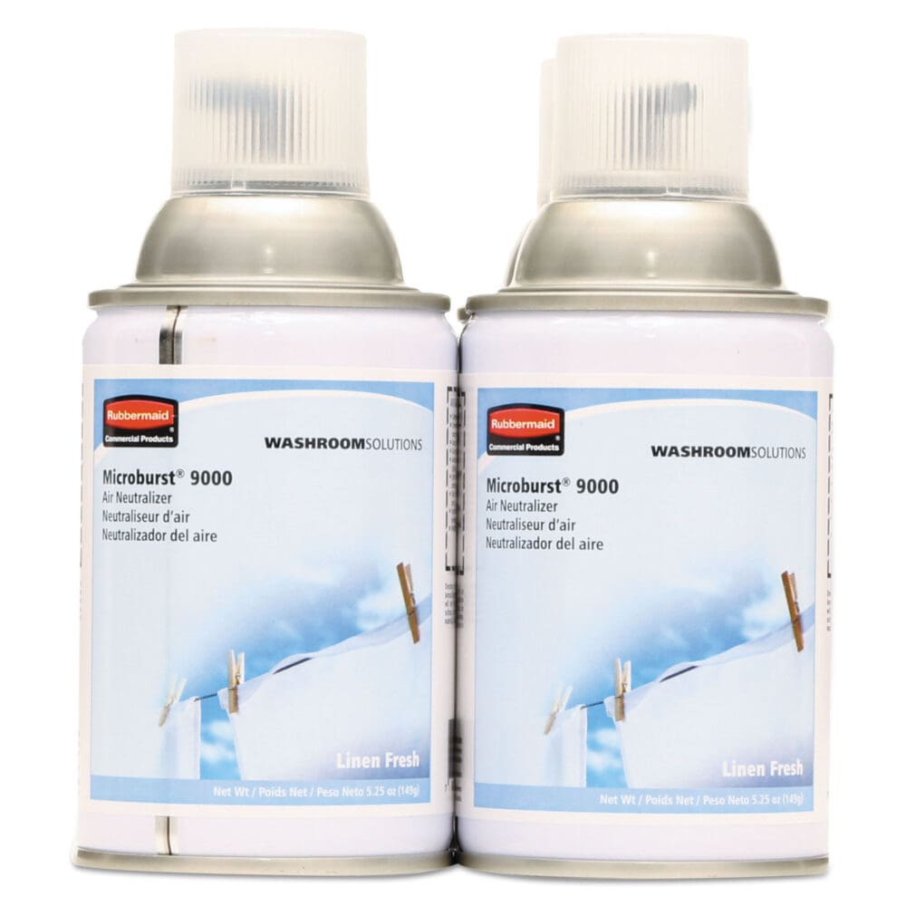 TC Microburst 9000 Air Freshener Refill, Linen Fresh, 5.3 oz Aerosol Spray, 4/Carton - Image 2