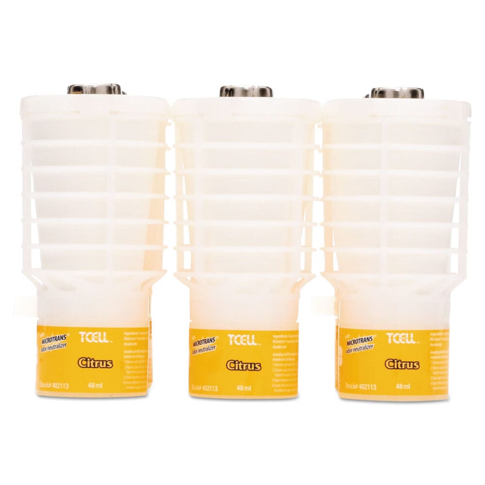 TCell Microtrans Odor Neutralizer Refill, Citrus, 1.62 oz, 6/Carton - Image 2