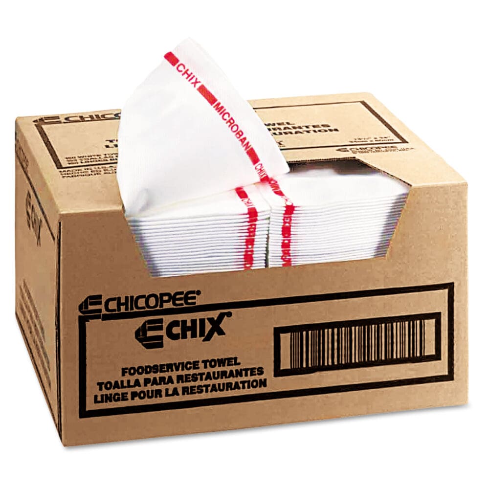 Reusable Food Service Towels, Fabric, 13 x 24, White, 150/Carton - Image 2
