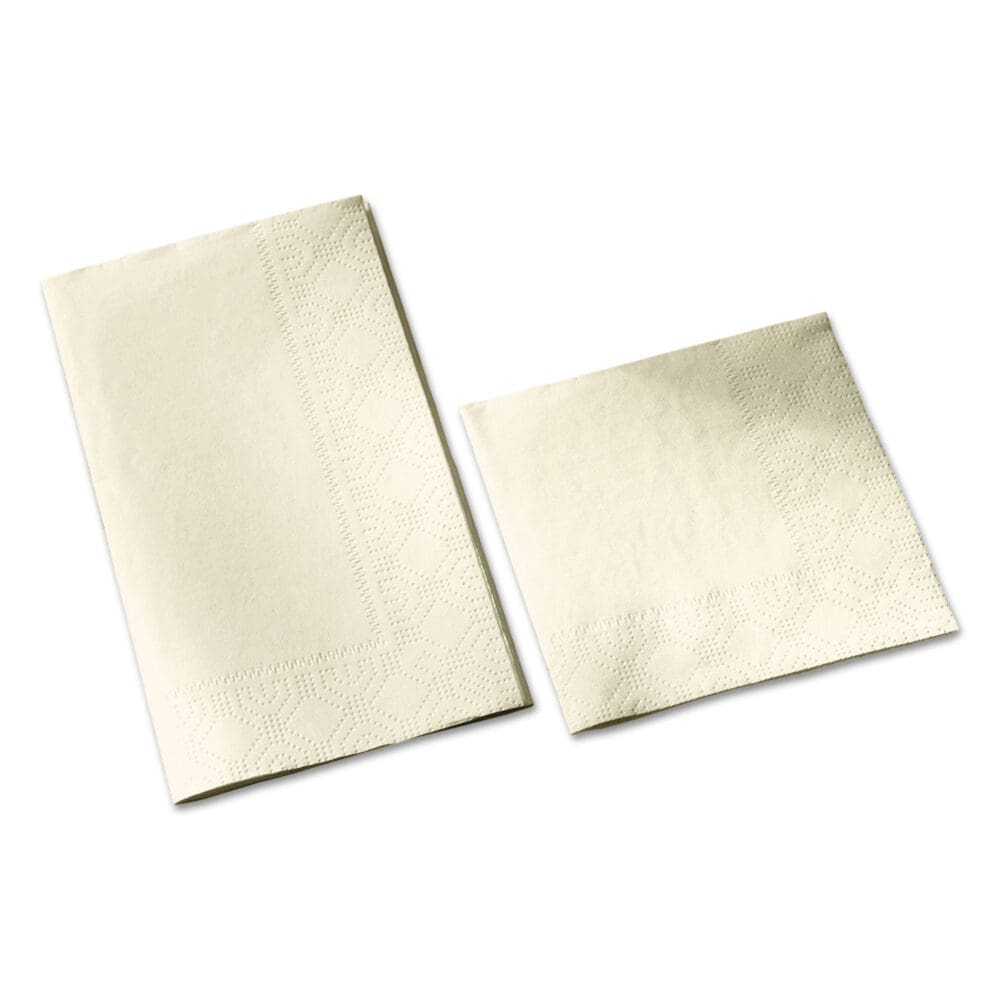 Dinner Napkins, 2-Ply, 15 x 17, White, 1000/Carton - Image 2