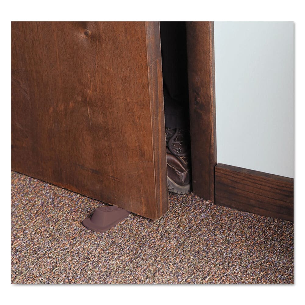 Big Foot Doorstop, No Slip Rubber Wedge, 2.25w x 4.75d x 1.25h, Brown, 2/Pack - Image 4