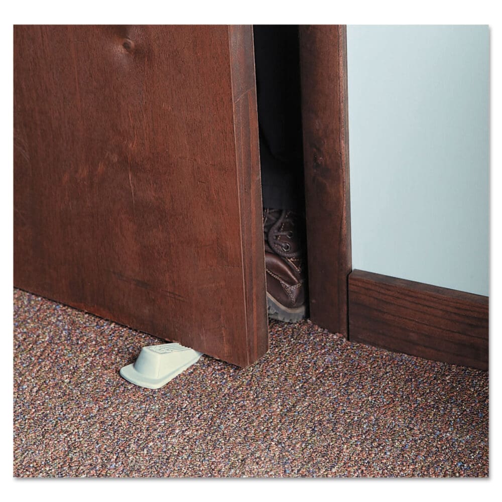 Big Foot Doorstop, No Slip Rubber Wedge, 2.25w x 4.75d x 1.25h, Beige, 2/Pack - Image 4
