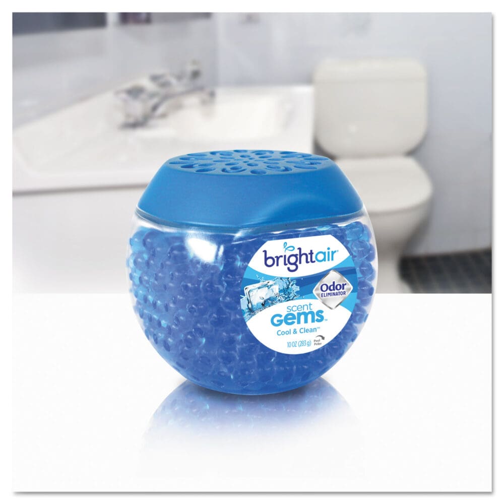 Scent Gems Odor Eliminator, Cool and Clean, Blue, 10 oz Jar, 6/Carton - Image 5