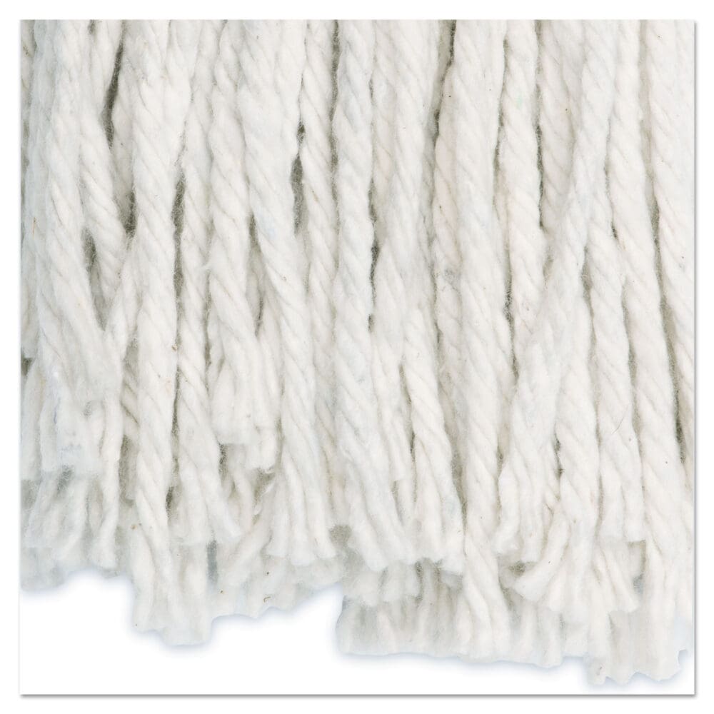 Premium Cut-End Wet Mop Heads, Cotton, 24oz, White, 12/Carton - Image 8