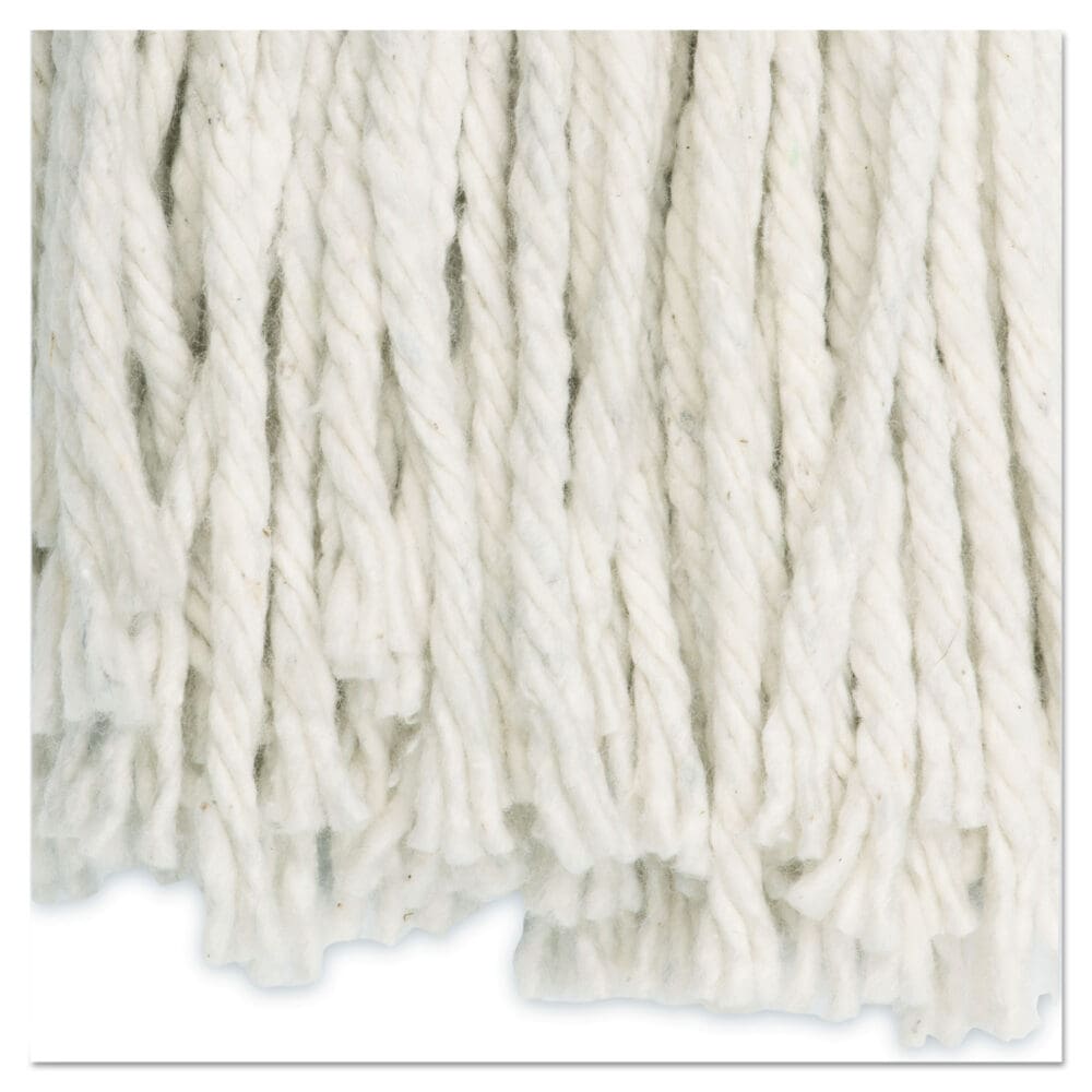 Cut-End Wet Mop Head, Cotton, White, #20, 12/Carton - Image 8