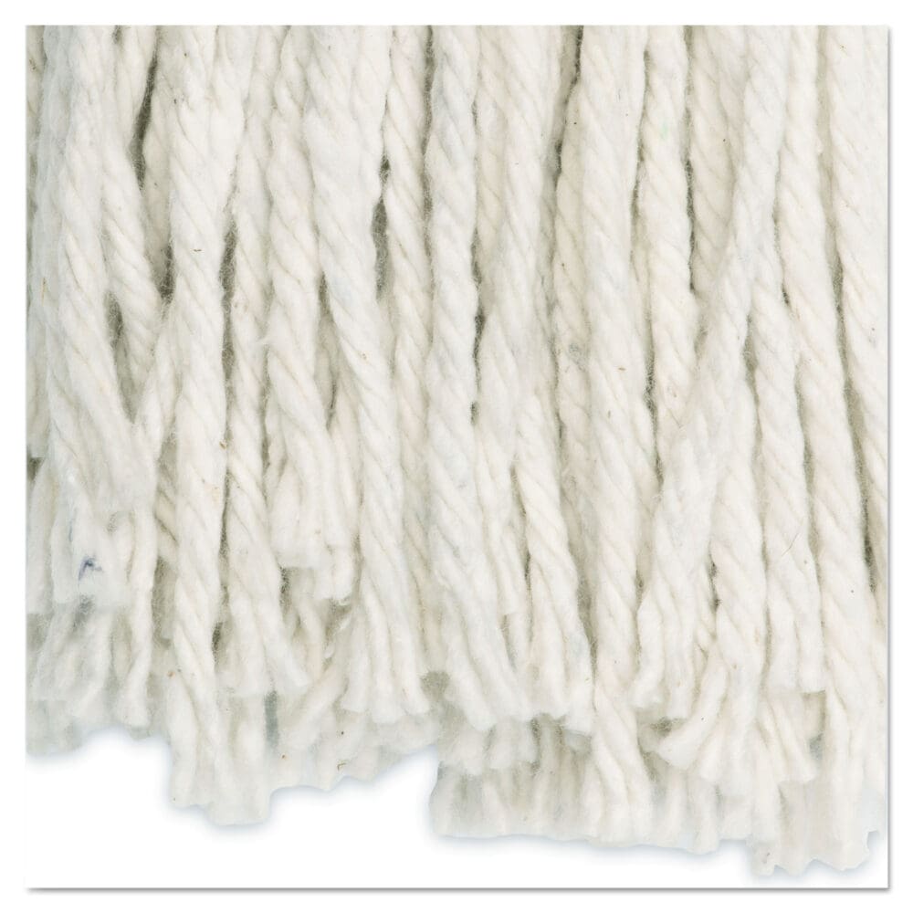 Cut-End Wet Mop Head, Cotton, #16, White, 12/Carton - Image 8