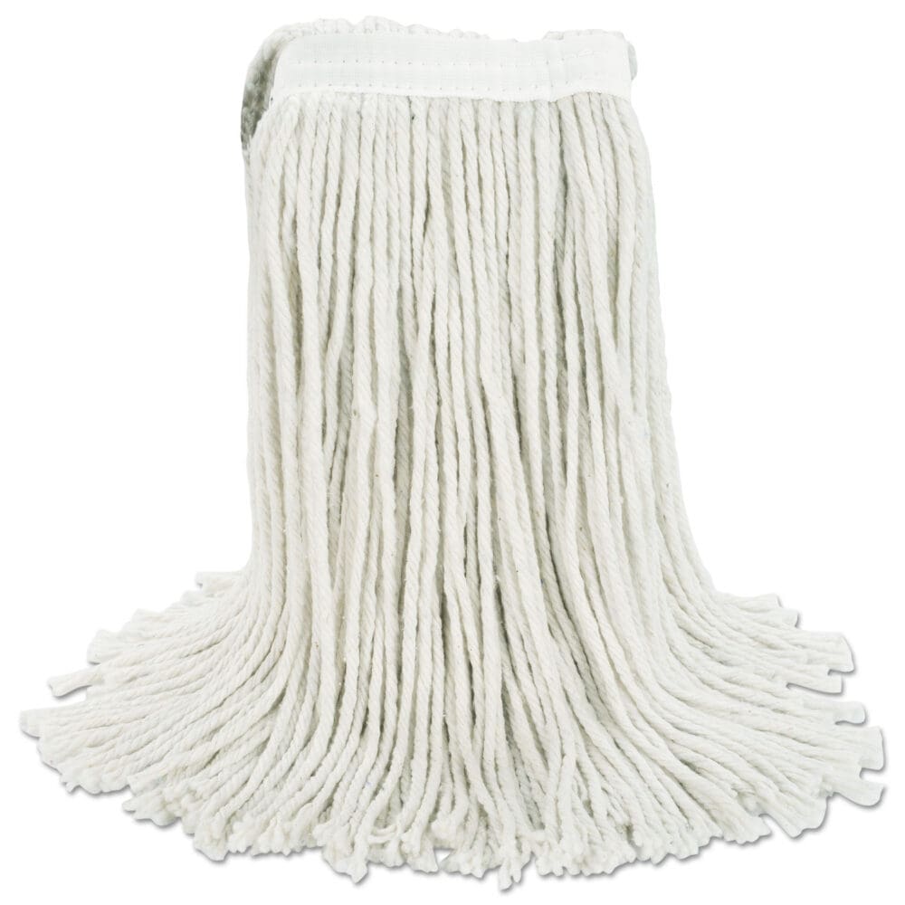Cut-End Wet Mop Head, Cotton, #16, White, 12/Carton - Image 7