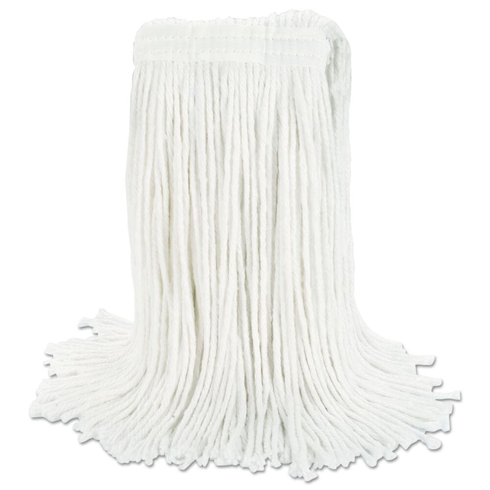 Cut-End Wet Mop Head, Rayon, No. 24, White, 12/Carton - Image 6