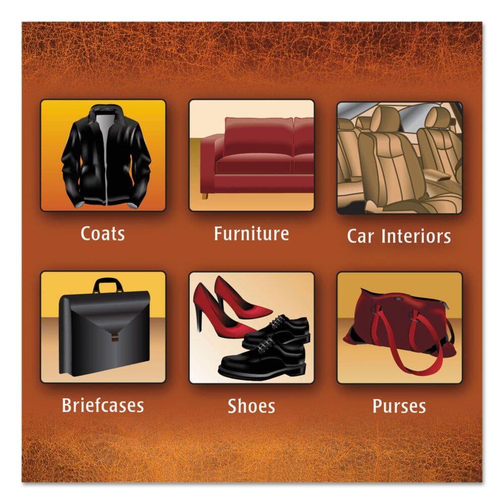 Leather Wipes, 1-Ply, 7 x 8, White, 30/Canister, 4 Canisters/Carton - Image 3