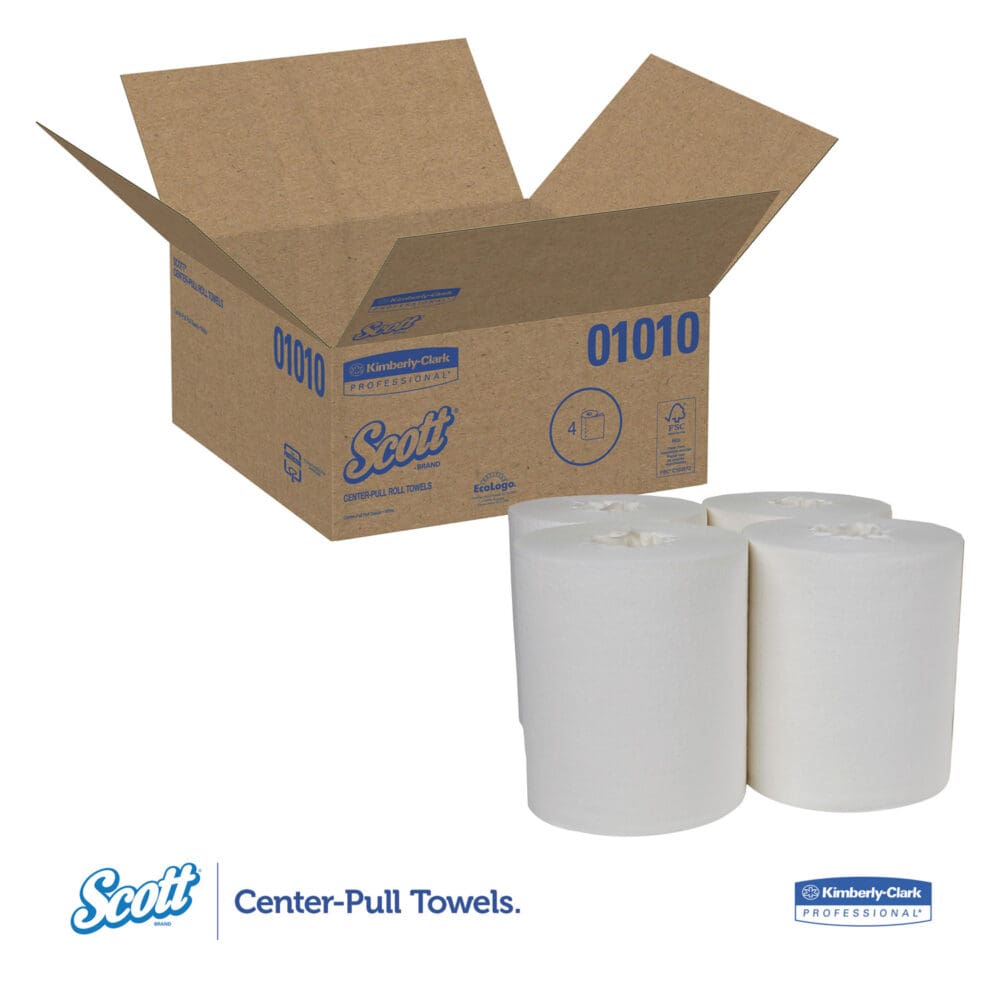 Essential Center-Pull Towels, Absorbency Pockets, 2-Ply, 8 x 15, White, 500/Roll, 4 Rolls/Carton - Image 6