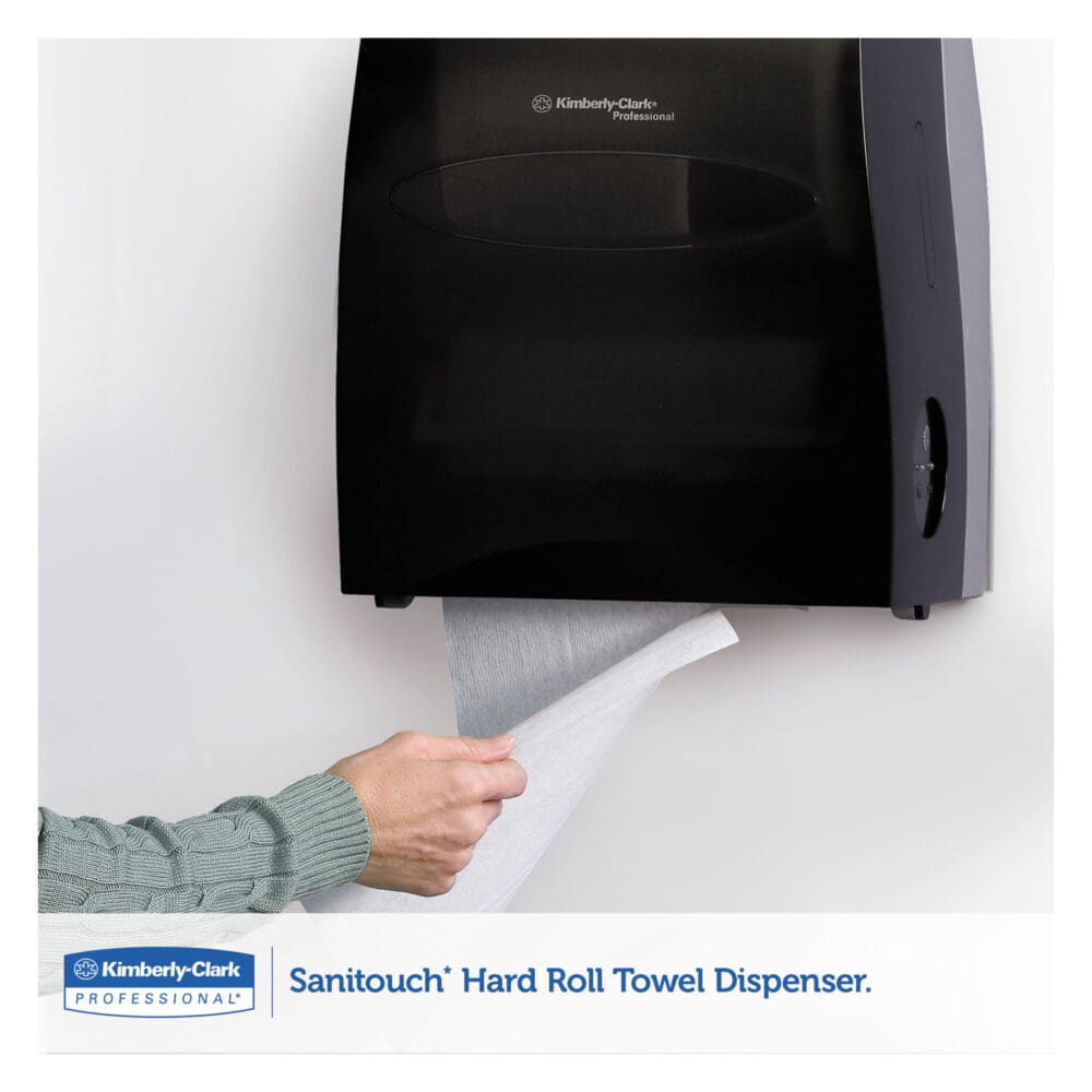 Sanitouch Hard Roll Towel Dispenser, 12.63 x 10.2 x 16.13, Smoke - Image 2